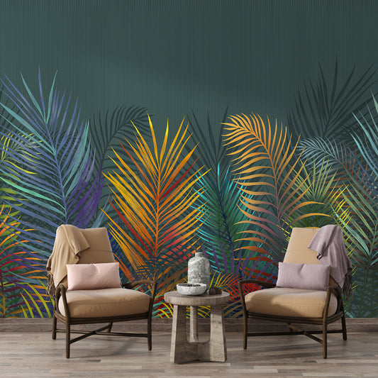 Rainbow Palm Foliage Wallpaper