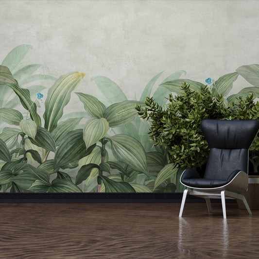 Green Oasis Botanical Mural