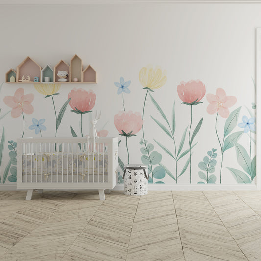 Spring Garden Bloom Mural