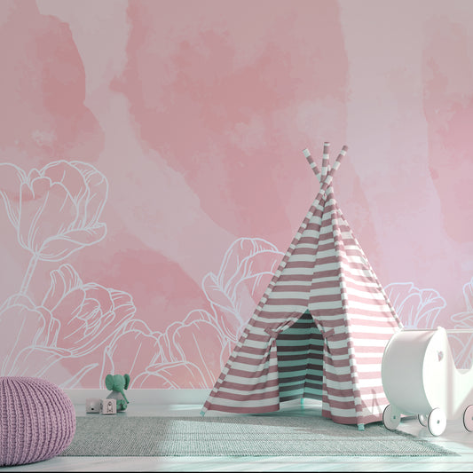 Pink Tulip Dream Mural