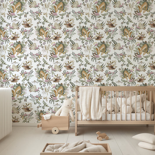 Charming Forest Animals Pattern - Pastel Colors Design
