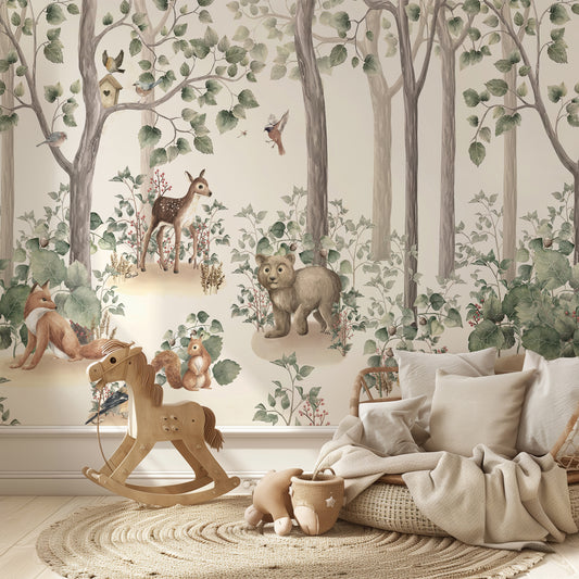 Charming Dream Forest: Watercolor with Forest Animals