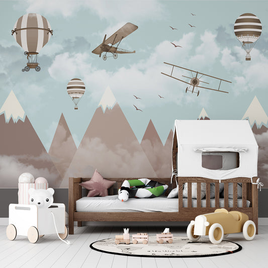Aviator Adventures - Vintage Sky Mural