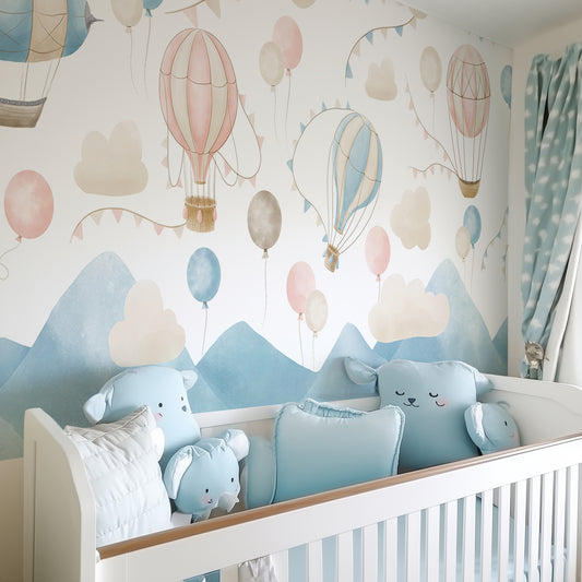 Dreamy Watercolor Hot Air Balloons