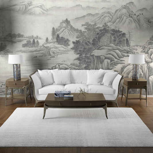 Chinese Landscape Ink Mural