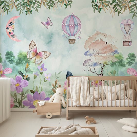 Colorful Garden Adventure Mural