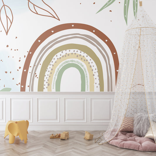 Rainbow Dreams - Baby Room Mural