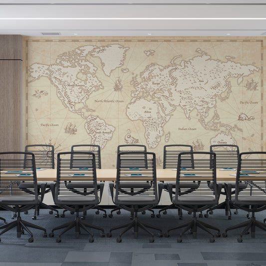 Classic Sepia World Map: An Elegant Touch
