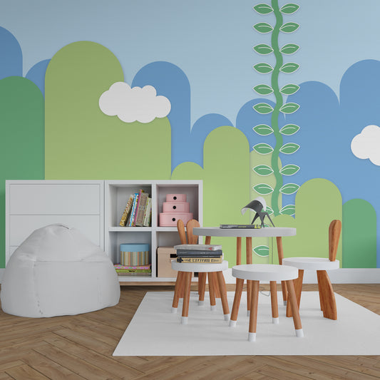 Nature Adventure Mural for Kids' Playroom