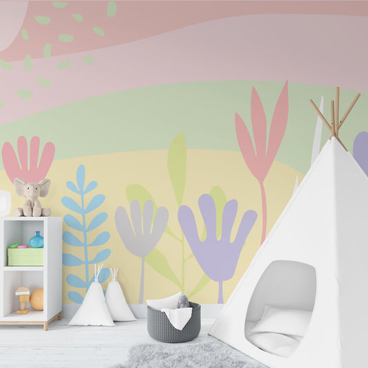 Fantasy Geometric Flowers in Pastels