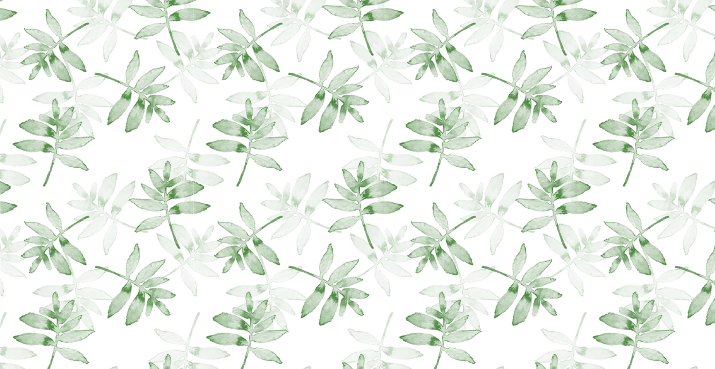 Soft Sage Watercolor Leaves