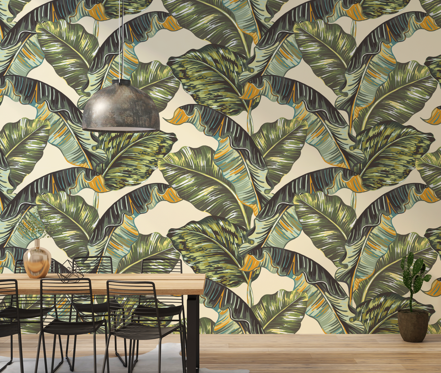Retro Tropical Banana Leaves