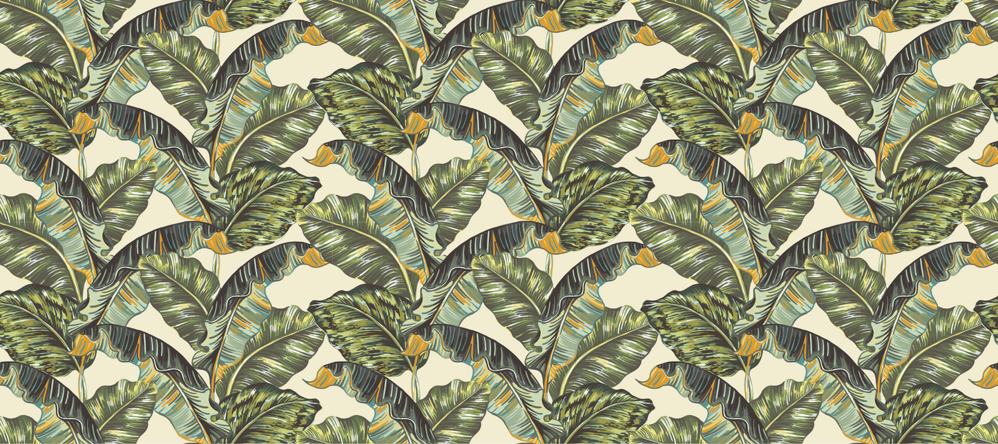 Retro Tropical Banana Leaves