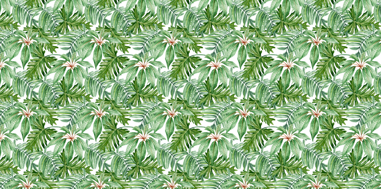 Tropical Watercolor Palm & Monstera