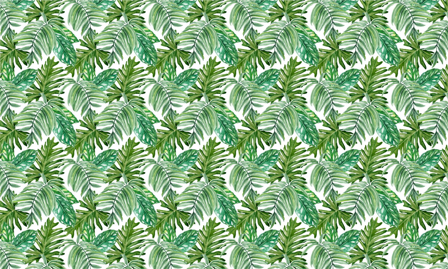 Fresh Tropical Watercolor Leaves