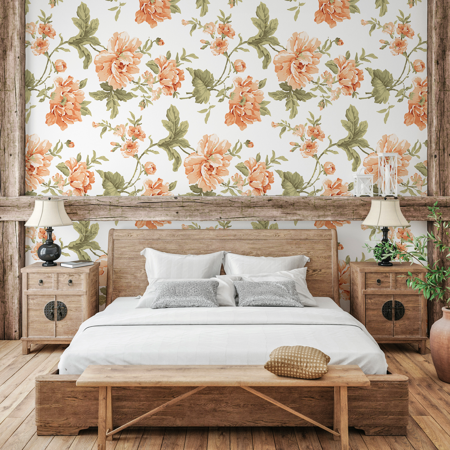 Rustic Apricot Rose Garden
