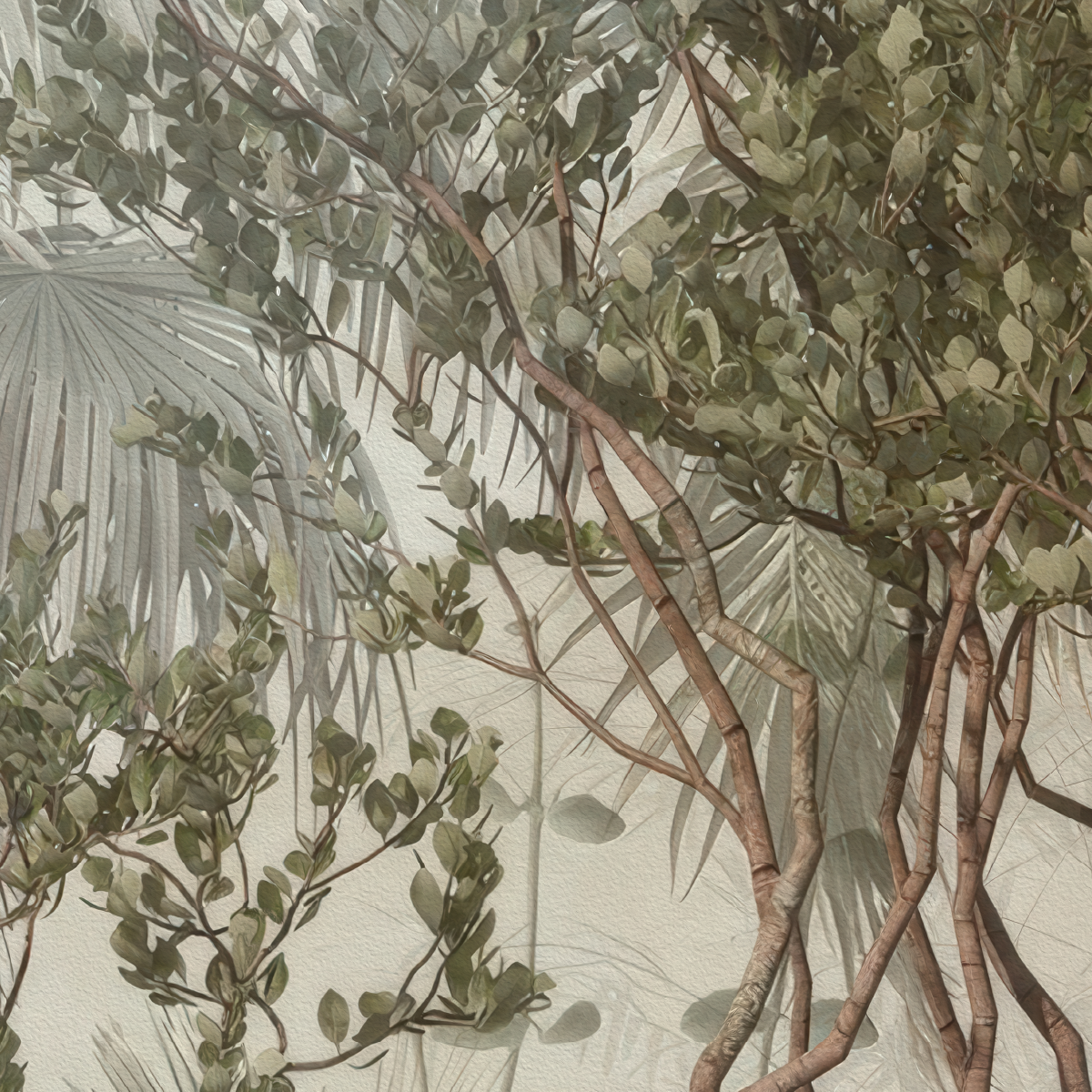 Lush Botanical Garden Wall Mural