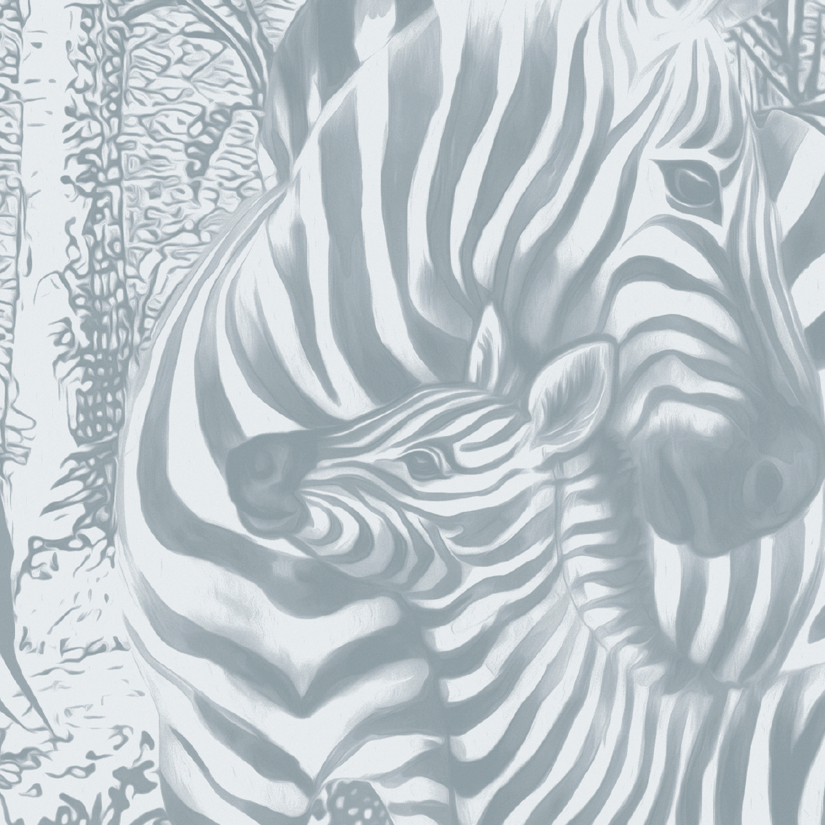 Playful Safari Jungle Animals Mural