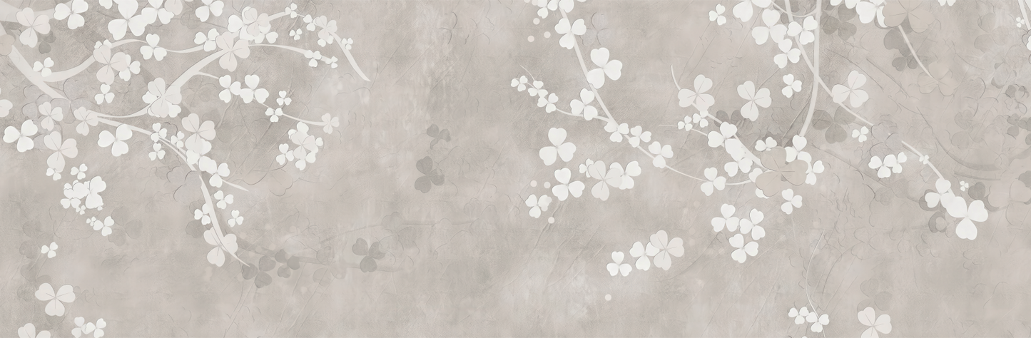 Textured Clover Blossom Wall Mural