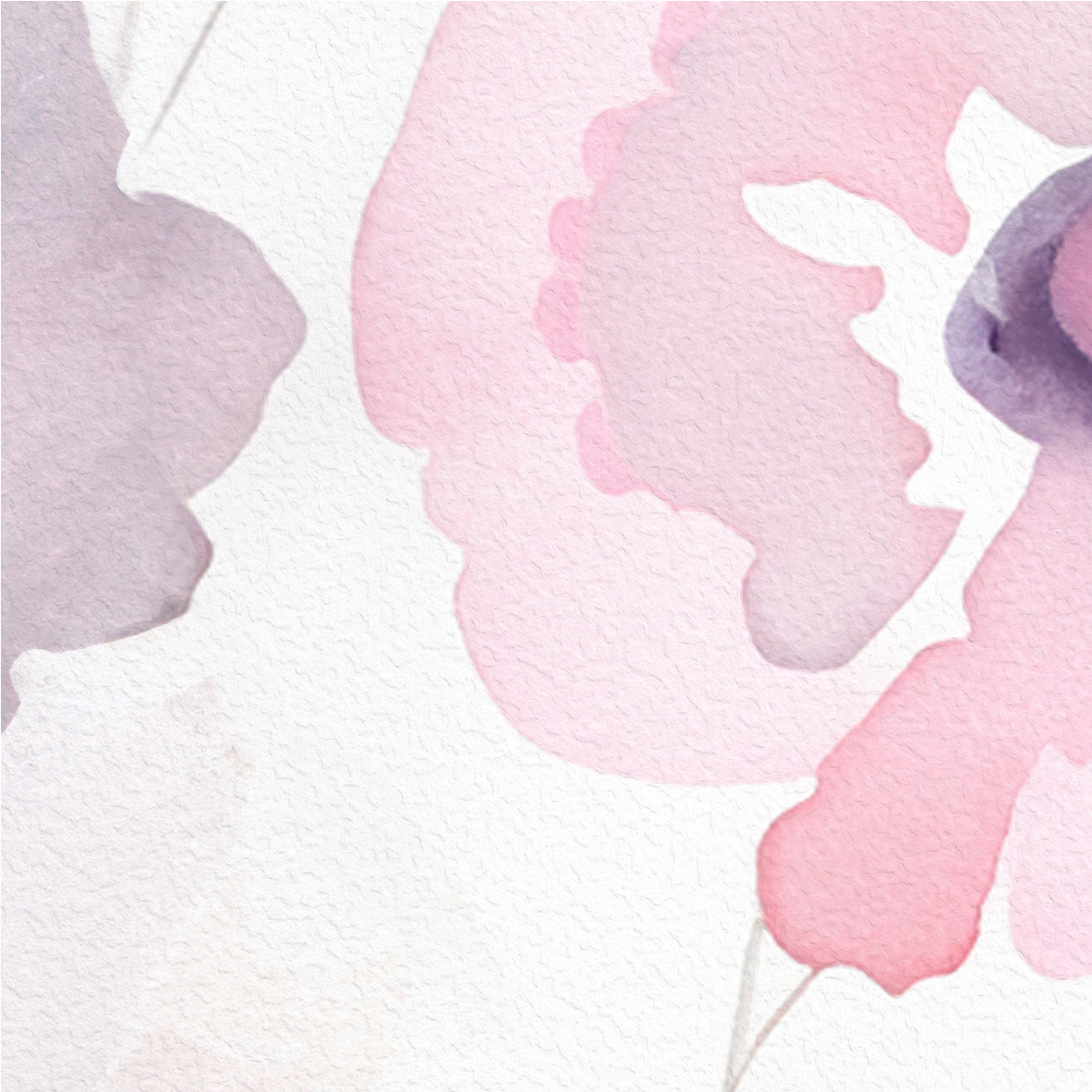 Soft Watercolor Floral Bedroom Mural