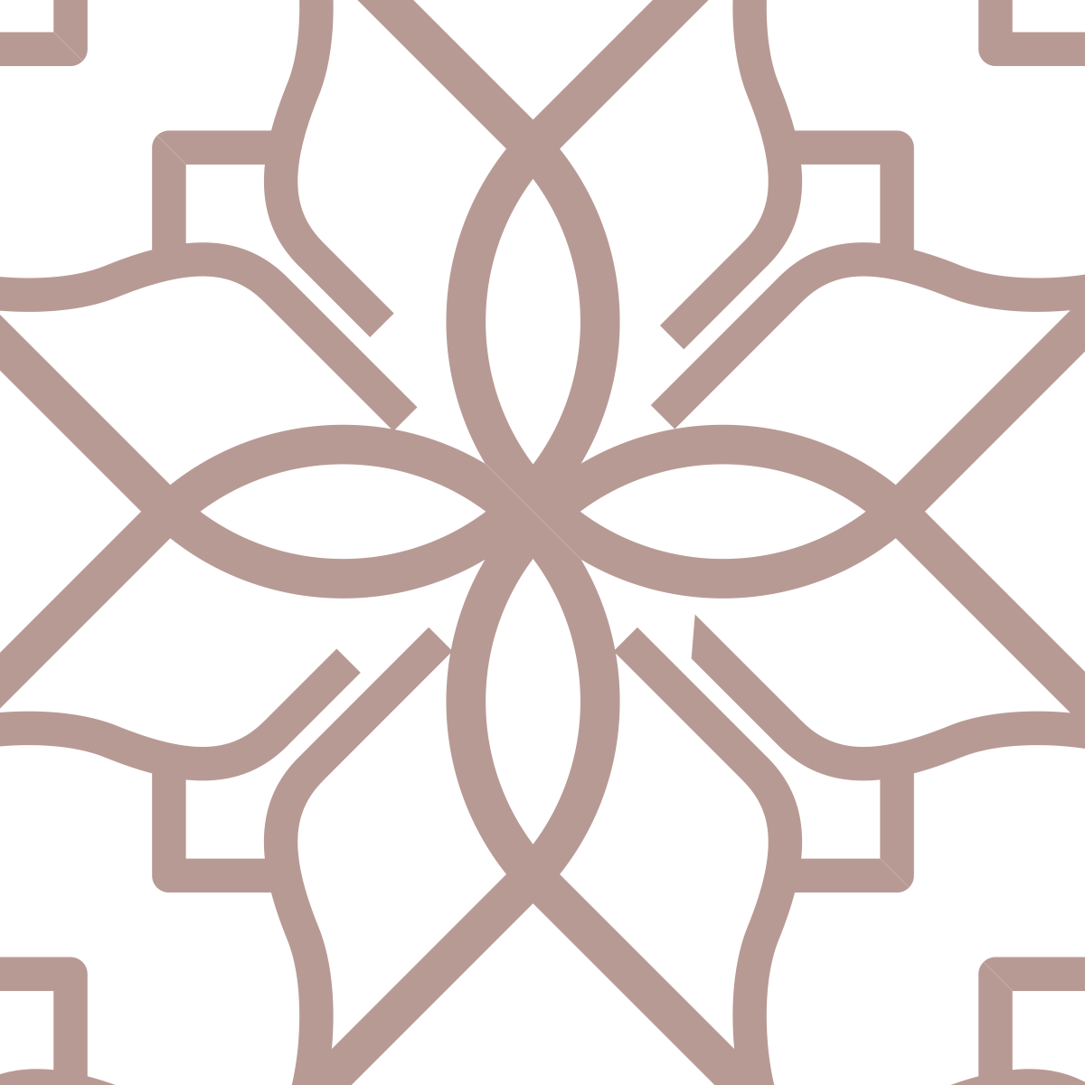 Subtle Geometric Kids Room Mural