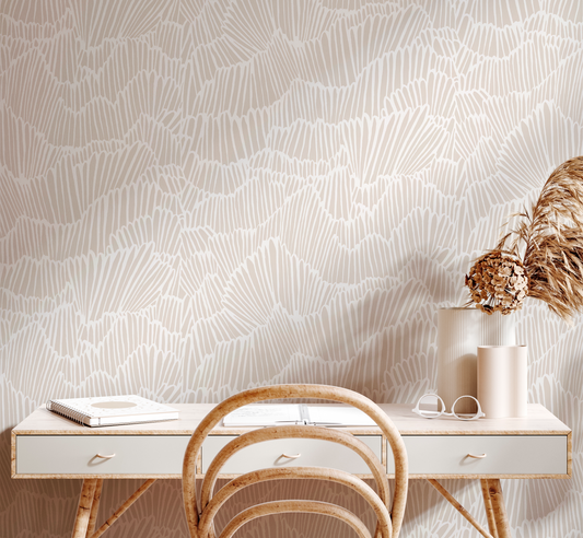 Organic Wavy Lines Pattern Mural