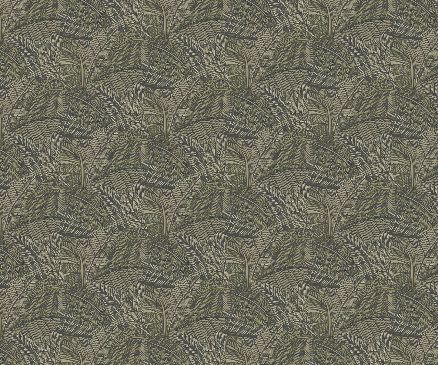 Textured Tropical Palm Fronds Mural