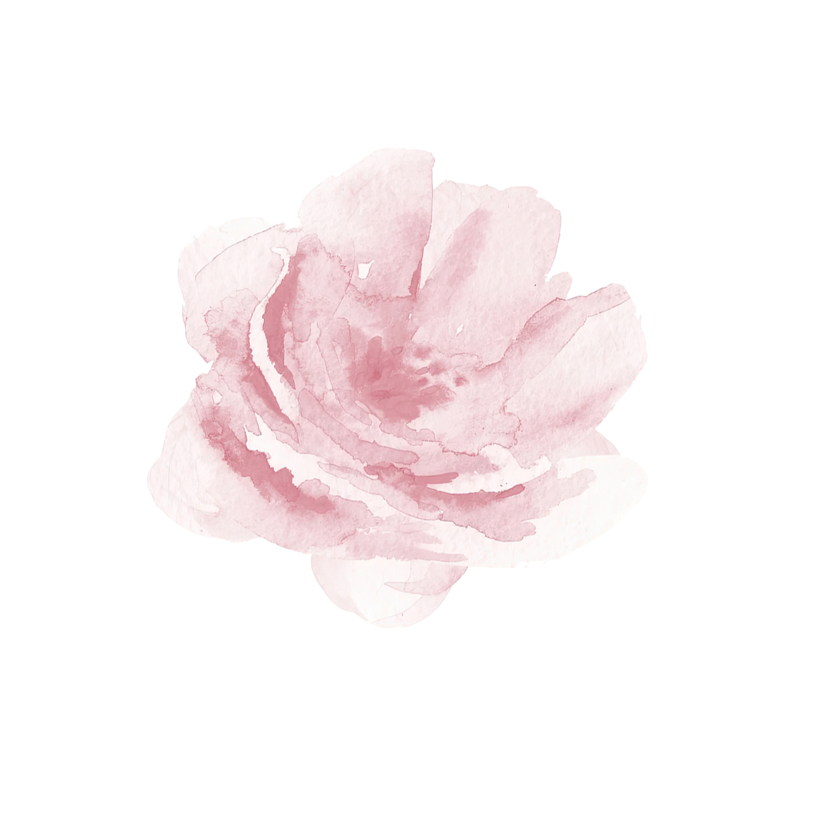 Scattered Pink & Beige Floral Mural