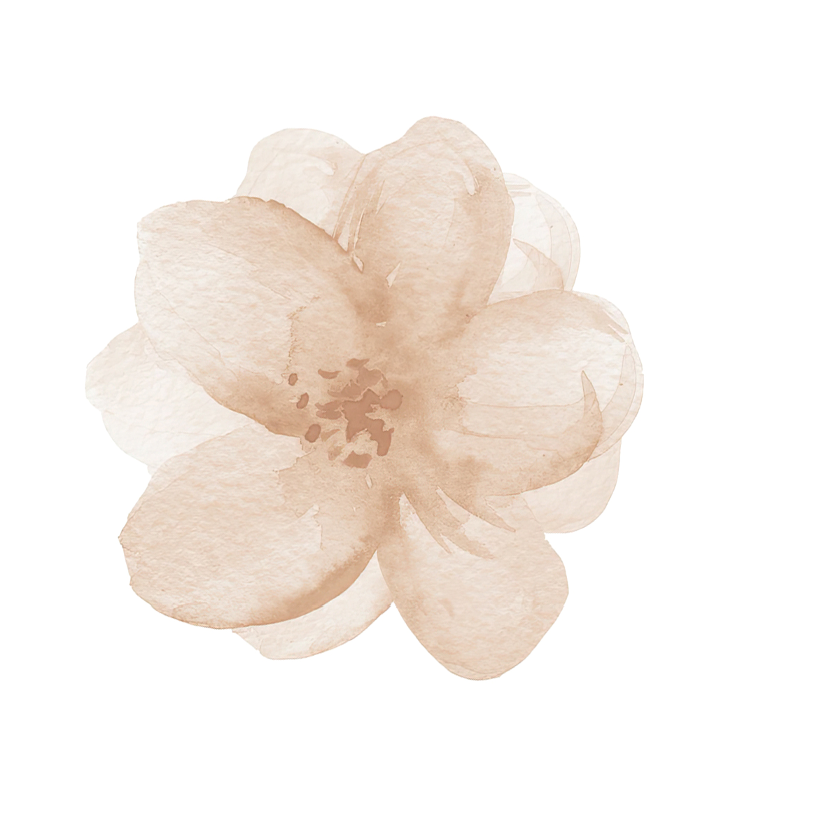 Scattered Pink & Beige Floral Mural