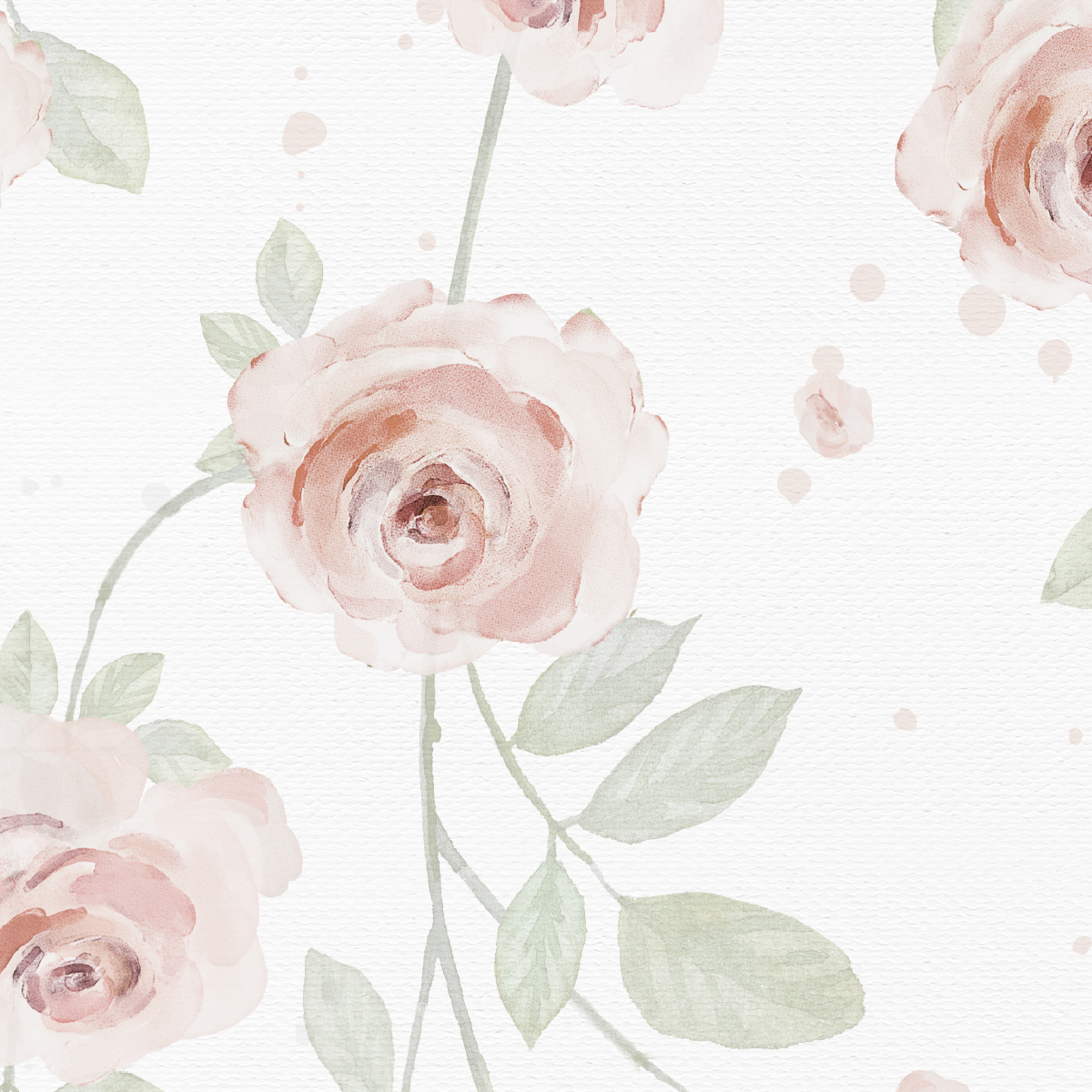 Romantic Hanging Roses & Birdhouses Mural