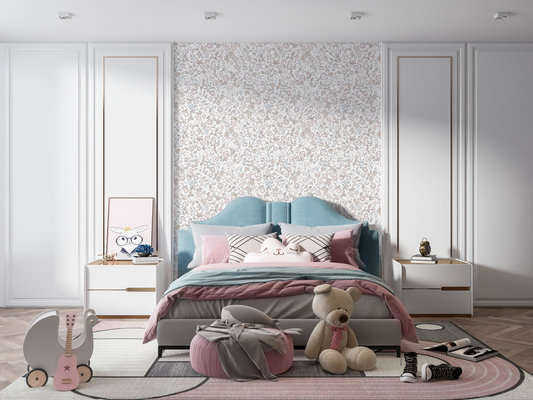 Dainty Countryside Floral Pattern Mural
