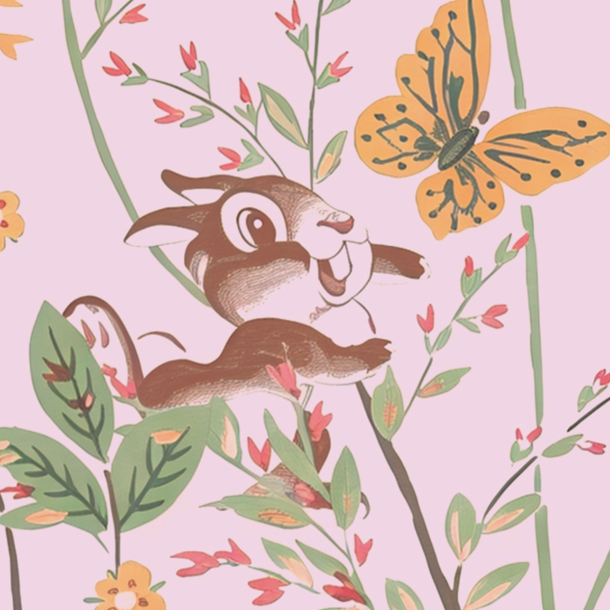 Enchanted Forest Deer & Butterfly Mural