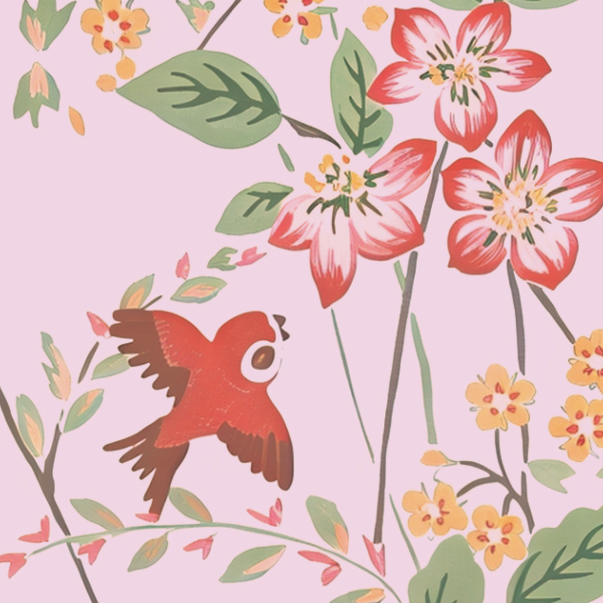 Enchanted Forest Deer & Butterfly Mural