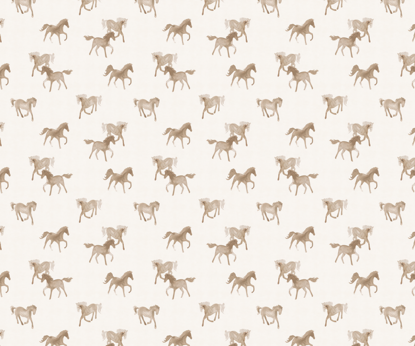 Galloping Wild Horses Pattern Mural