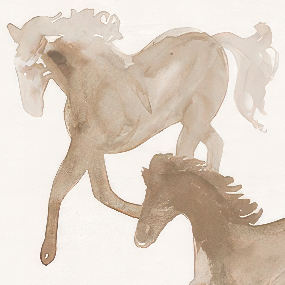 Galloping Wild Horses Pattern Mural