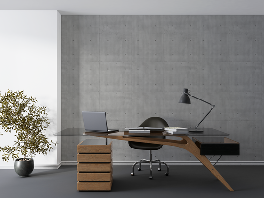 Modern Industrial Concrete Panel Mural