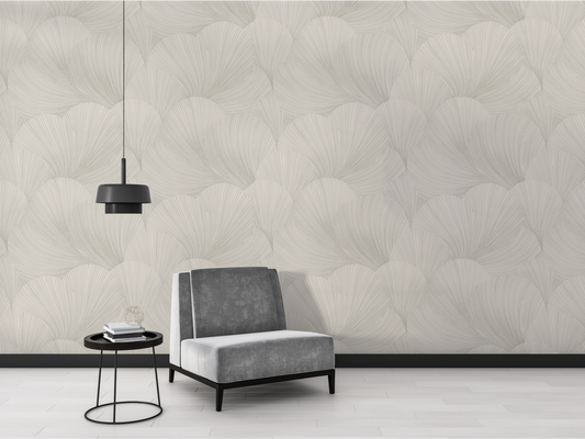Modern Abstract Fan Pattern Mural