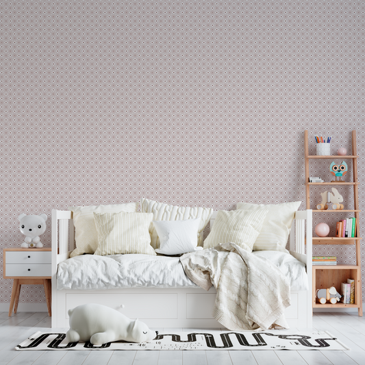 Subtle Geometric Kids Room Mural