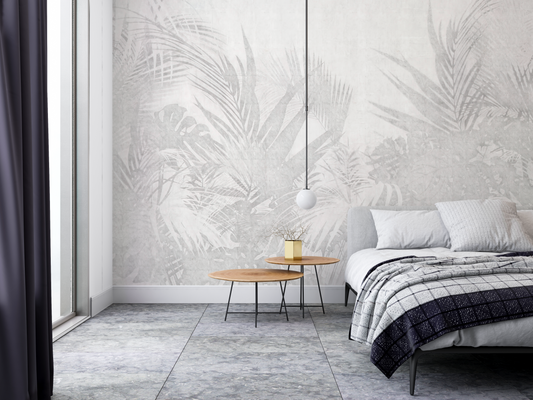 Watercolor Leaves Mural Wallpaper - Hanging Botanical Border