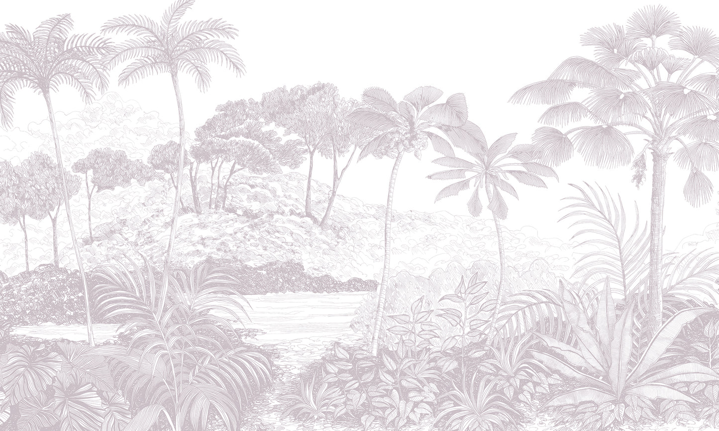 Ethereal Palms: Light Botanical Design for Tranquil Spaces