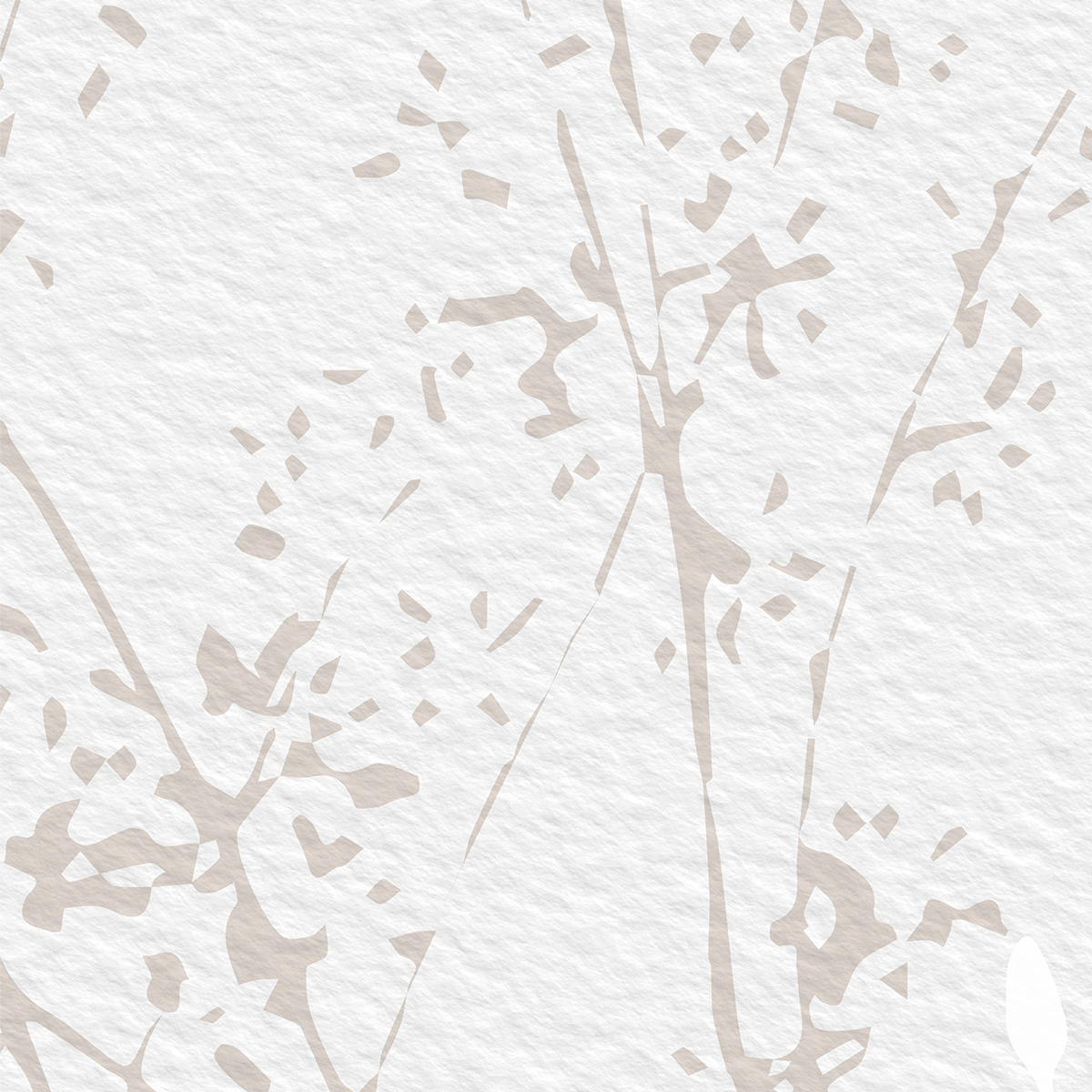 Minimalist Botanical Silhouette Mural Wallpaper - Beige Texture
