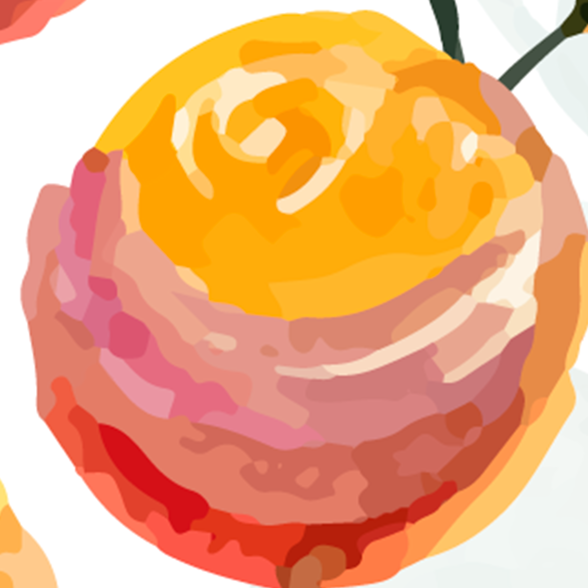 Abstract Watercolor Wildflower Mural Wallpaper