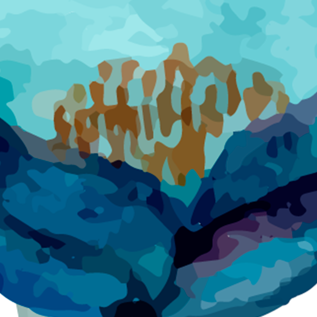 Abstract Watercolor Wildflower Mural Wallpaper