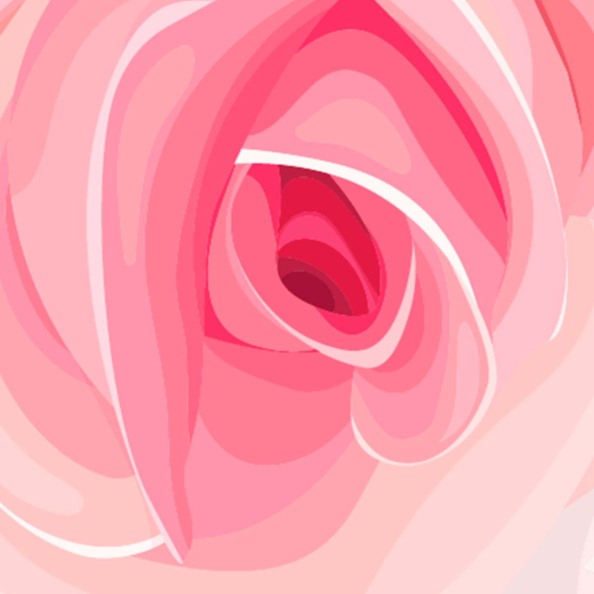 Watercolor Roses & Hibiscus Floral Border Mural Wallpaper