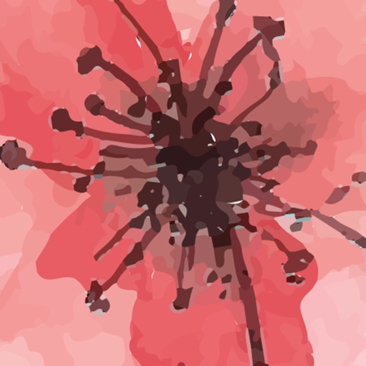 Watercolor Cherry Blossom Mural Wallpaper