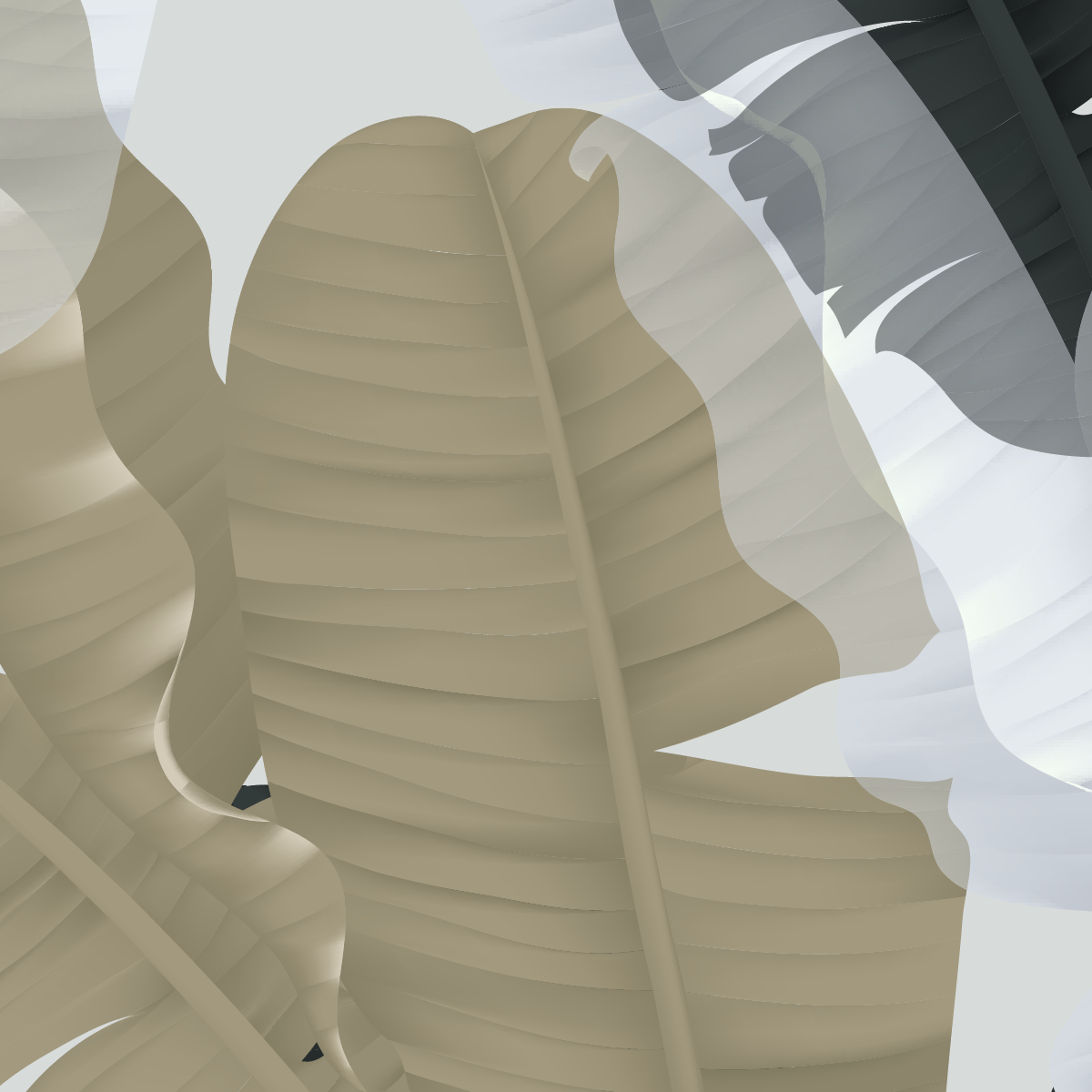 Monochrome Tropical Silhouettes
