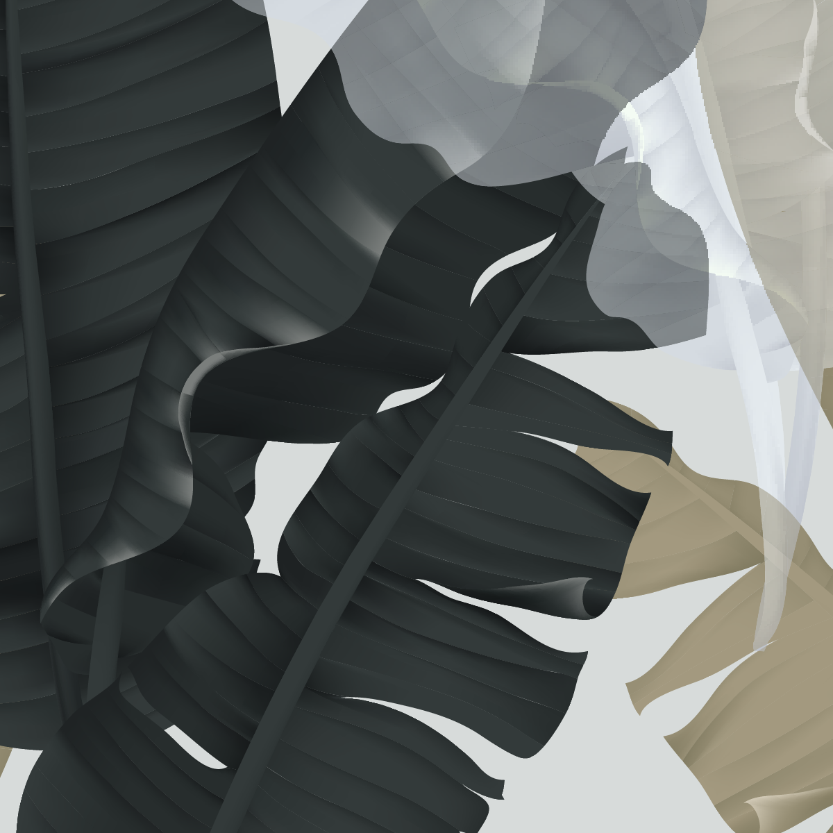 Monochrome Tropical Silhouettes