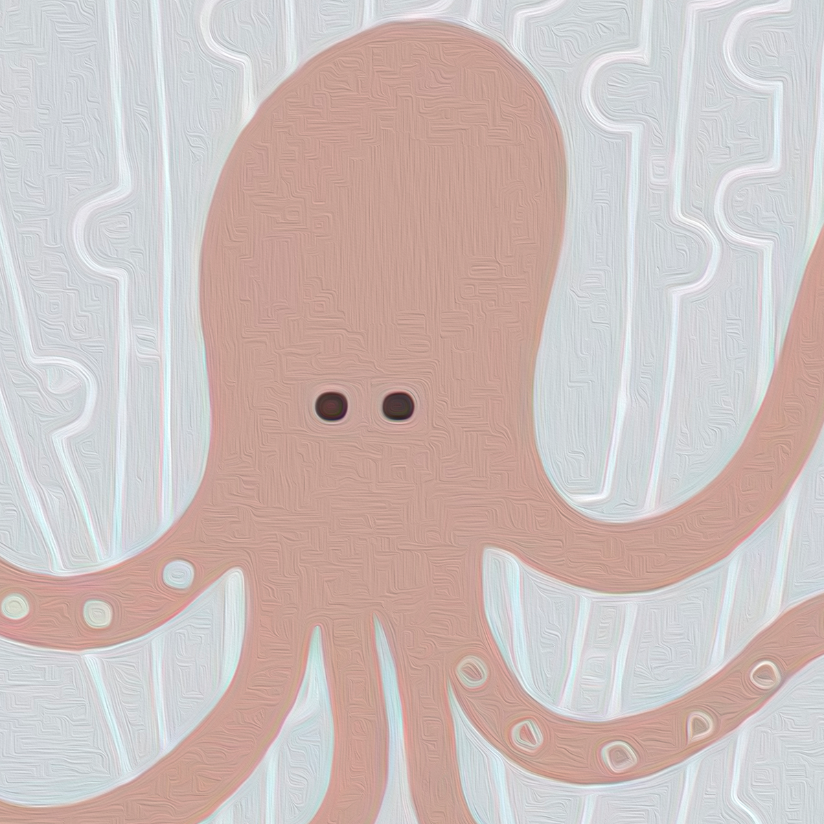 Illustrated Sea Animals Mural Wallpaper - Whale, Octopus, and Coral Kids