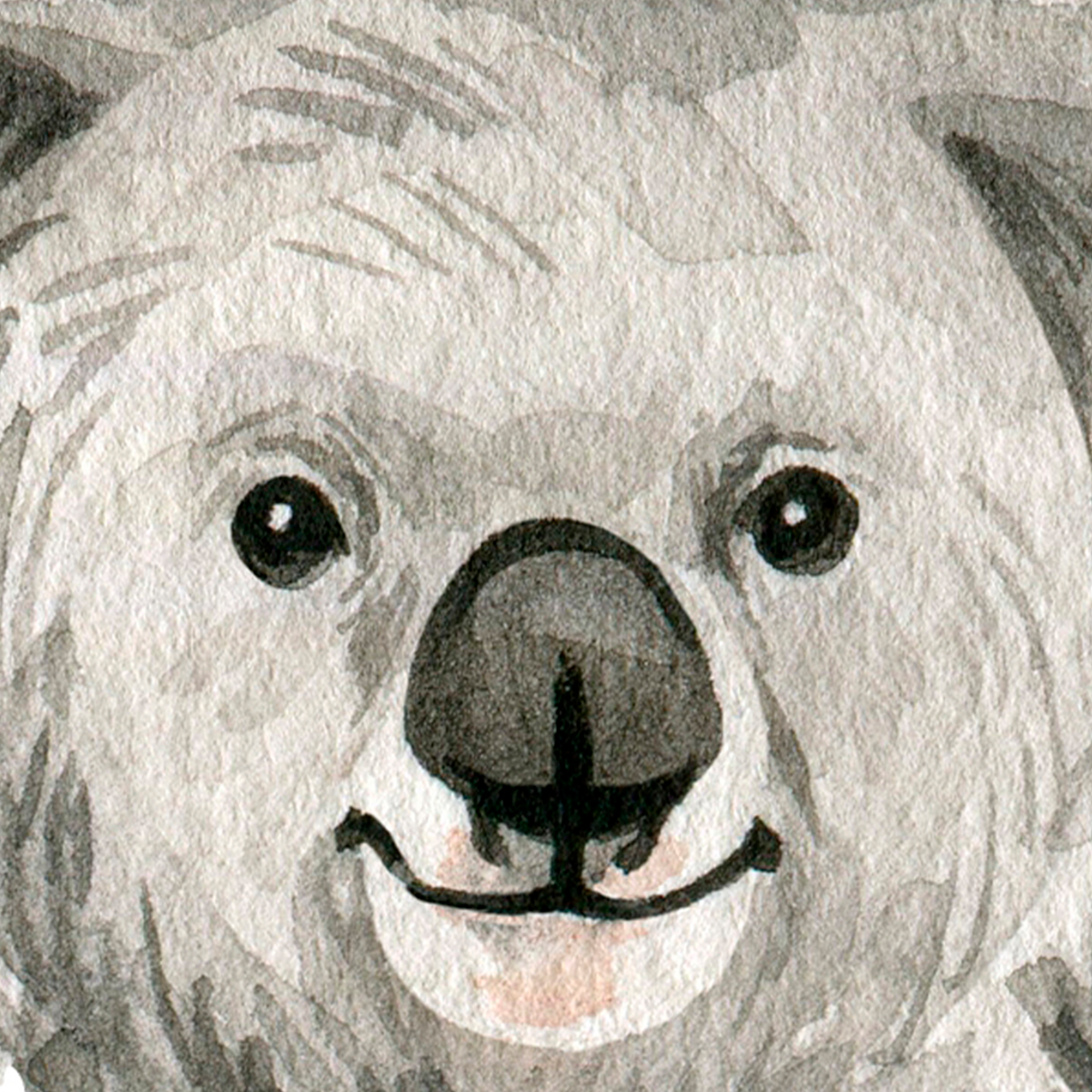 Australian Animals Koala and Kangaroo Mural Wallpaper - Kids Watercolor
