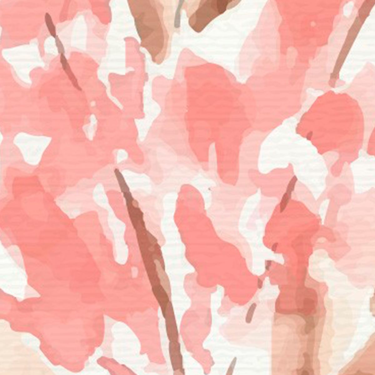 Watercolor Peony & Botanical Full Coverage Mural